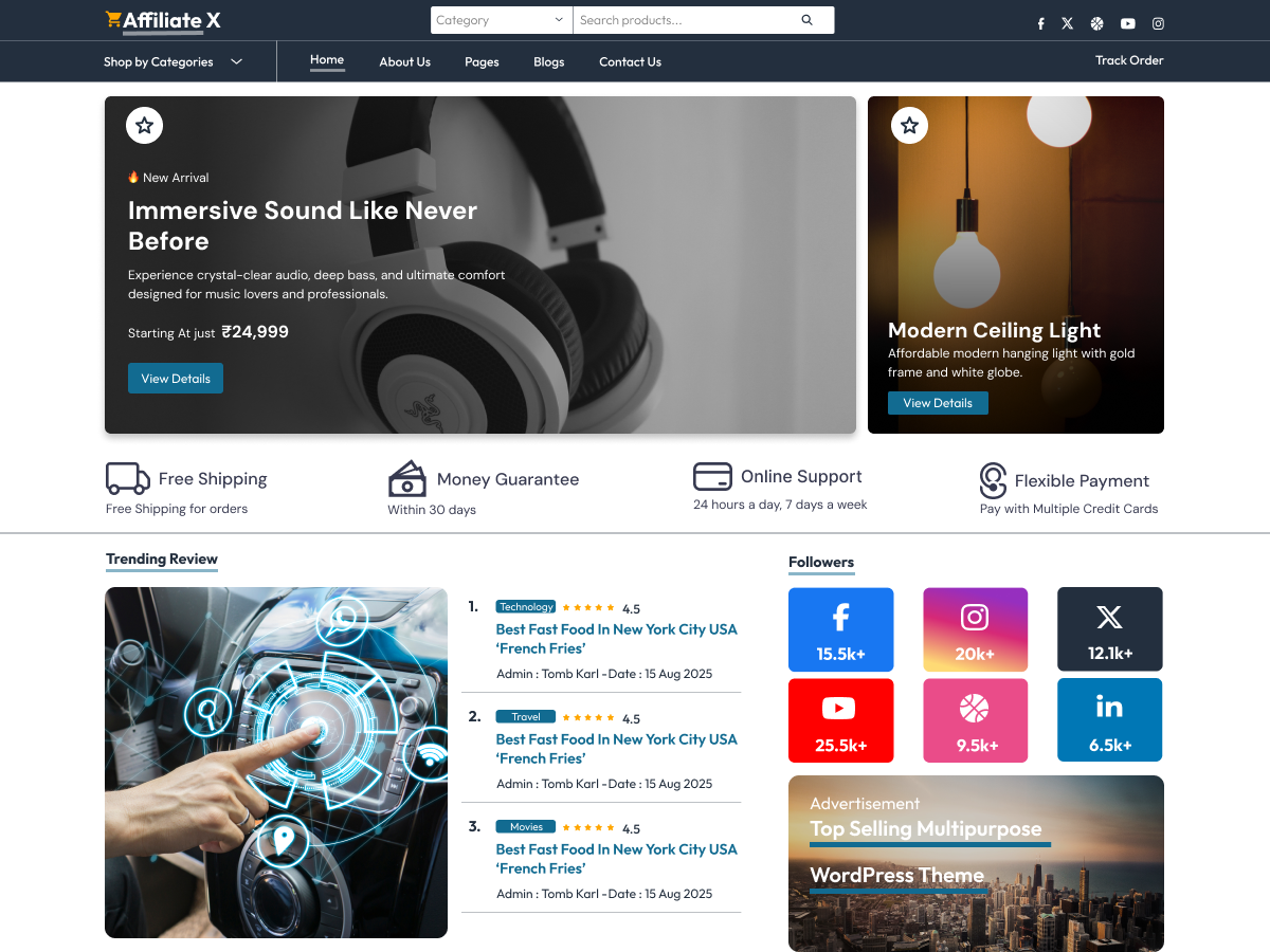 Free Affiliate WordPress Theme