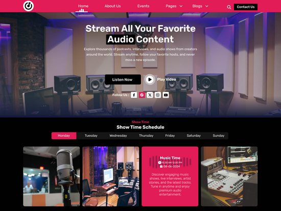 Free Radio Jockey WordPress Theme