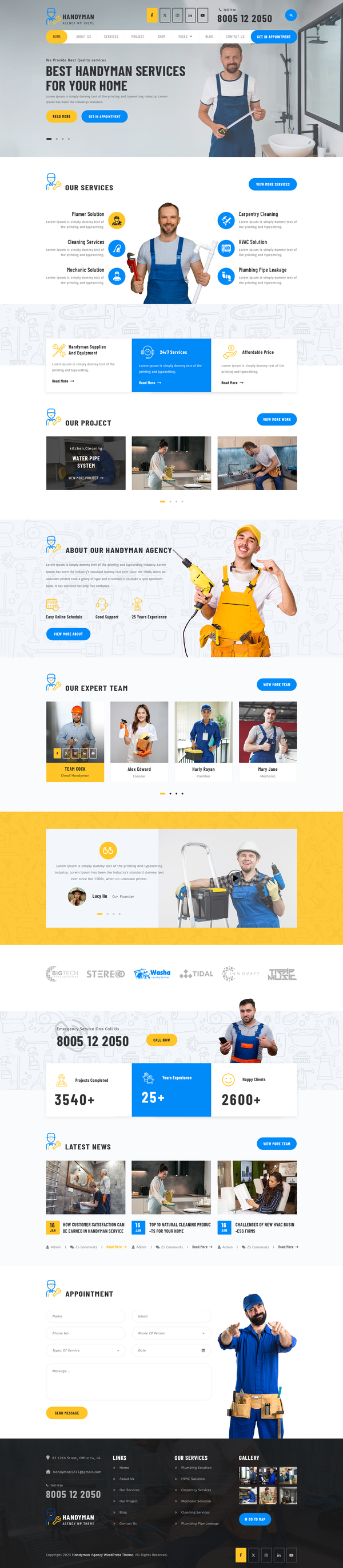 Handyman Agency WordPress Theme