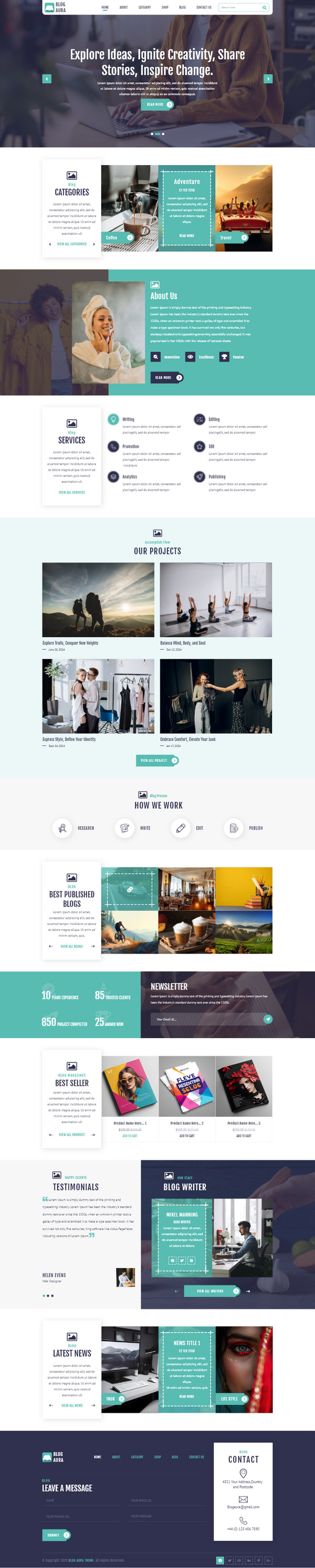 Art Blog WordPress Theme
