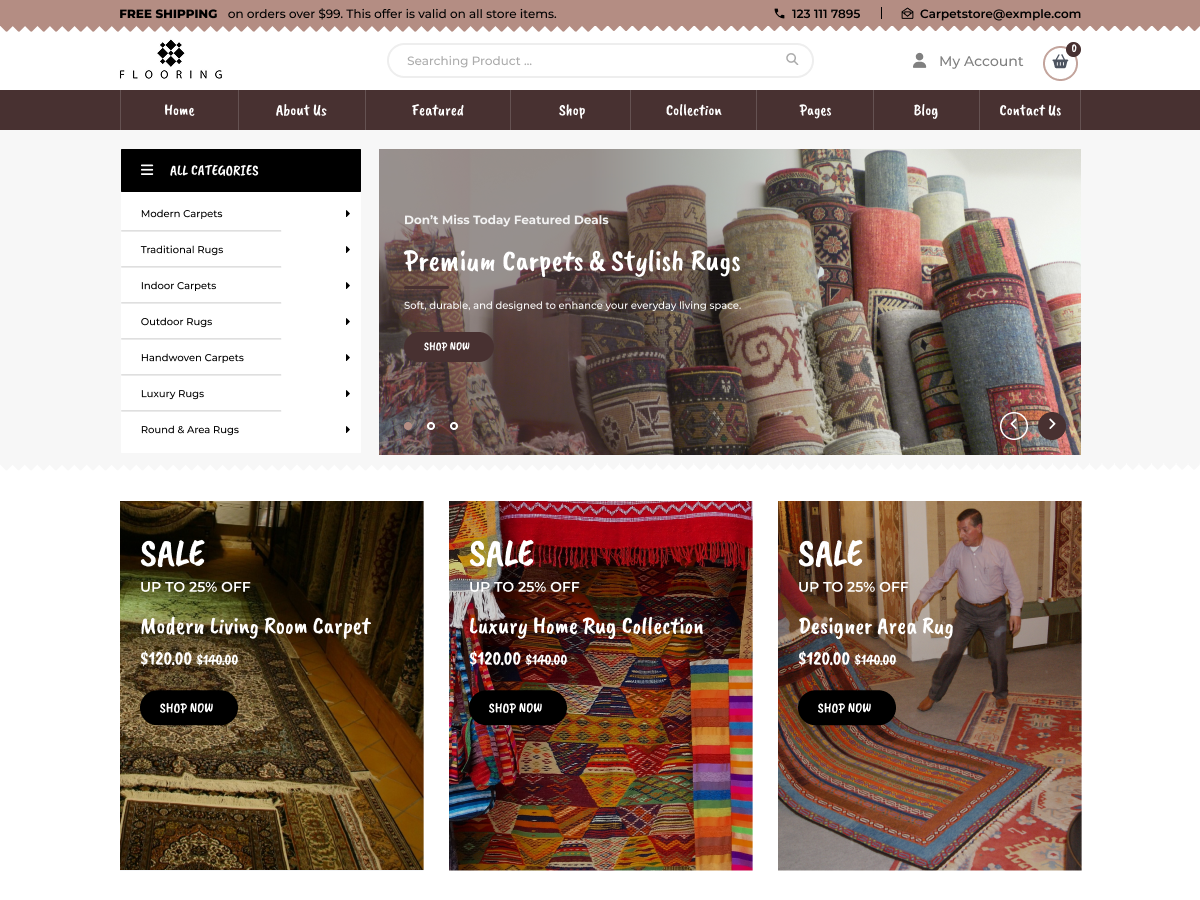 Free Carpets WordPress Theme