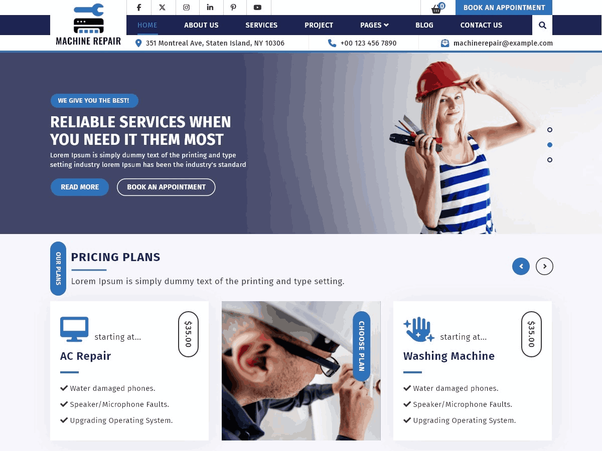 Machine Maintenance Theme Free Machine WordPress Theme : Perfect For Repair Shops