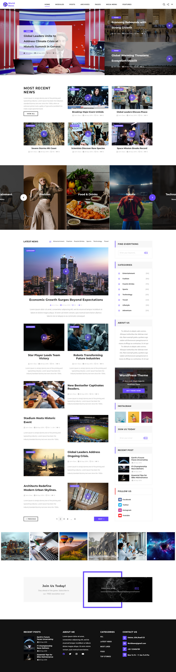 Latest News WordPress Theme