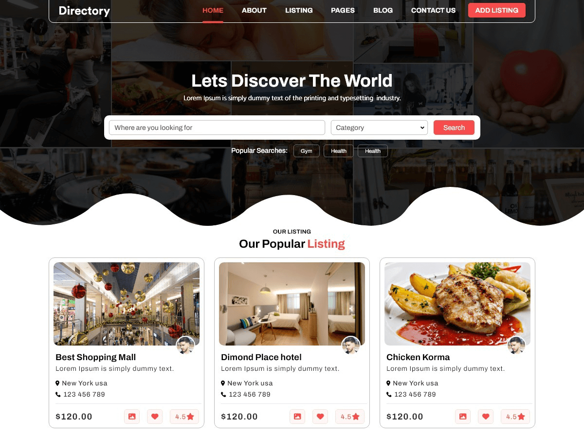 Local Directory Samples Local Business Directory Theme for Local Listings and Small Businesses