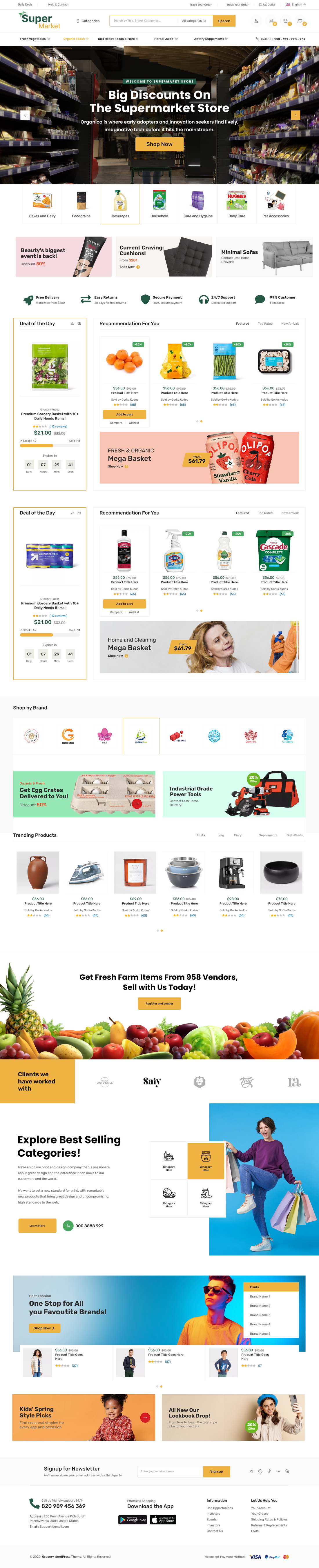 Supermarket WordPress Theme – Best eCommerce Template for Online Stores ...