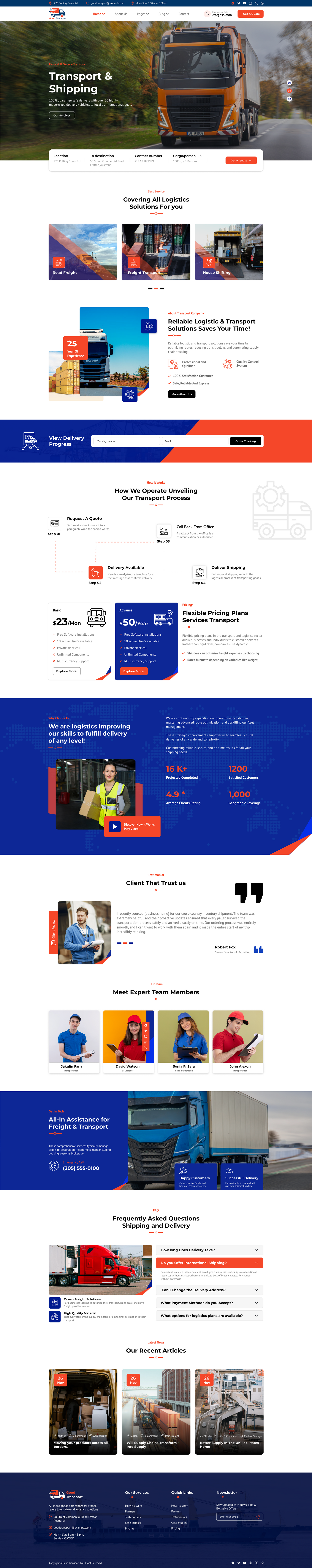Transport WordPress Theme