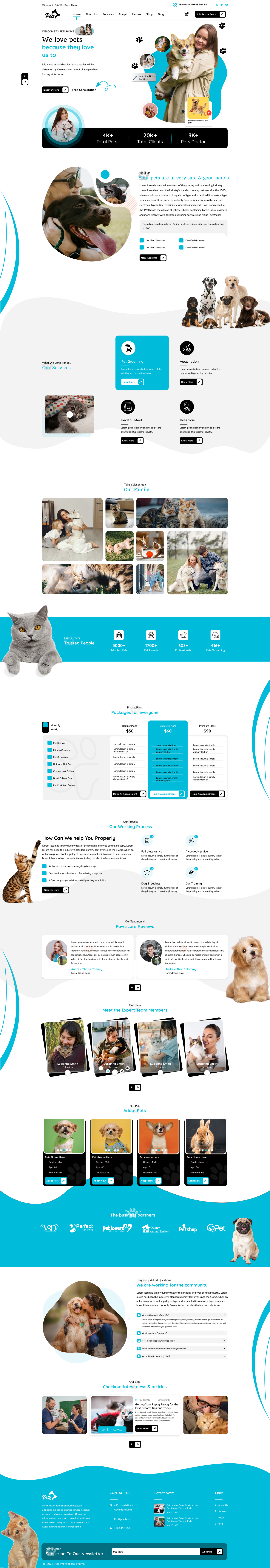 Veterinary Clinic WordPress Theme for Pet Care Sites
