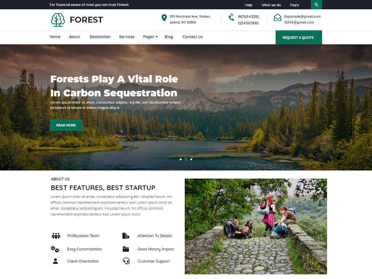 Free Forest WordPress Theme